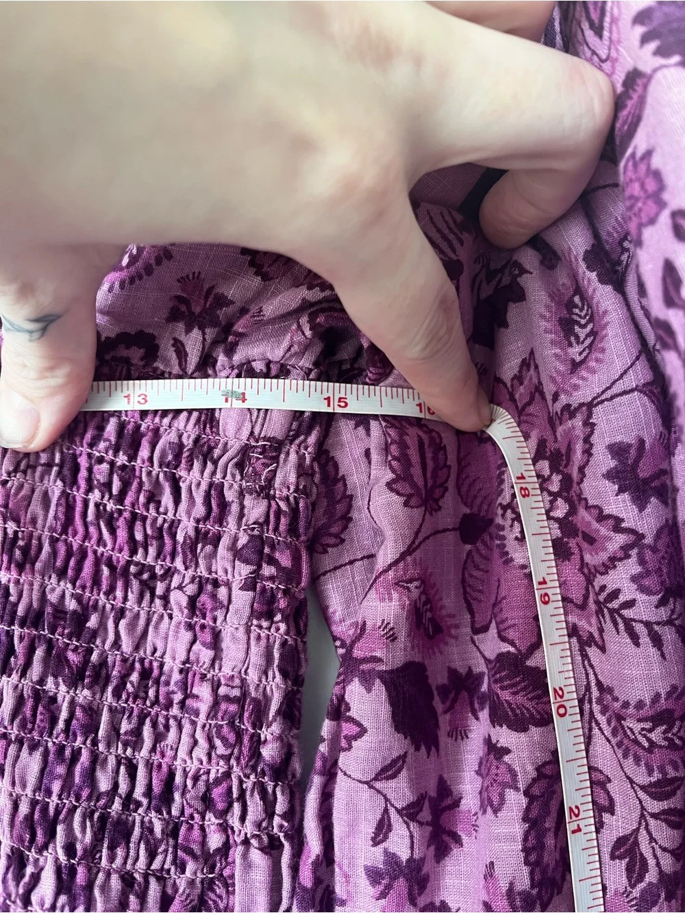 Free People Pink Purple Floral Smock it to Me